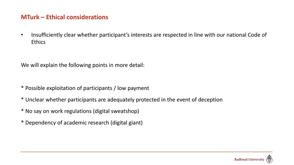 mturk ethical considerations