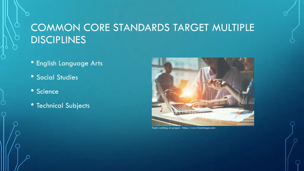 common core standards target multiple disciplines