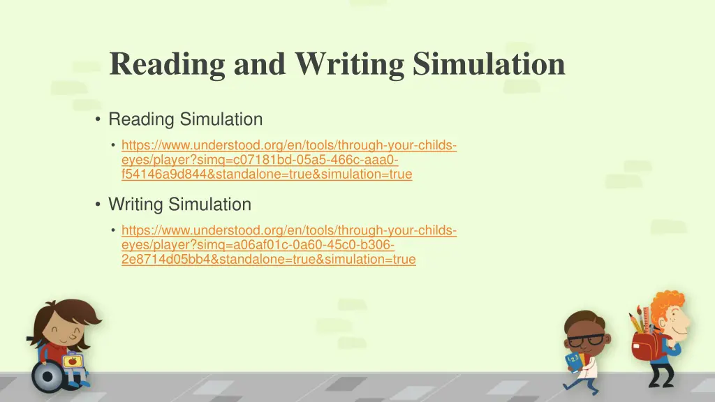 reading and writing simulation