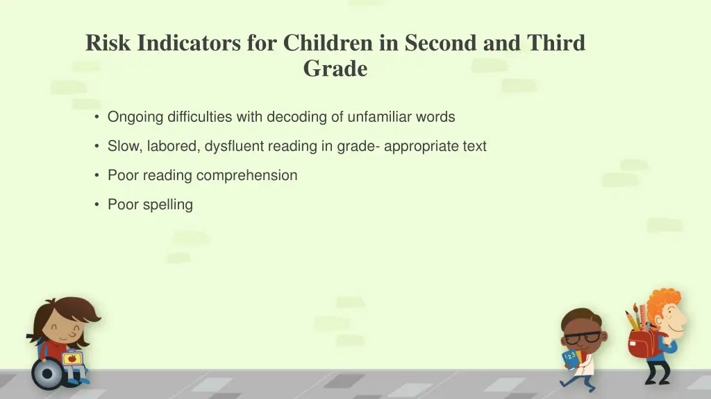 risk indicators for children in second and third