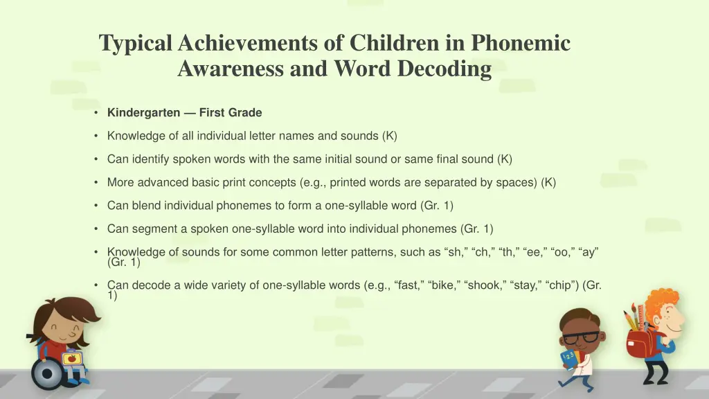 typical achievements of children in phonemic 1