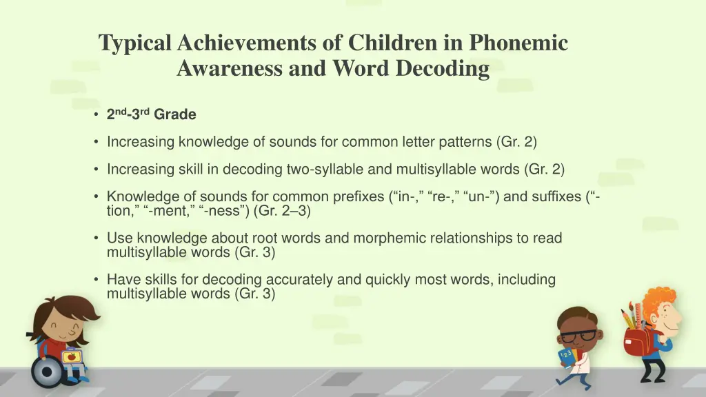 typical achievements of children in phonemic 2