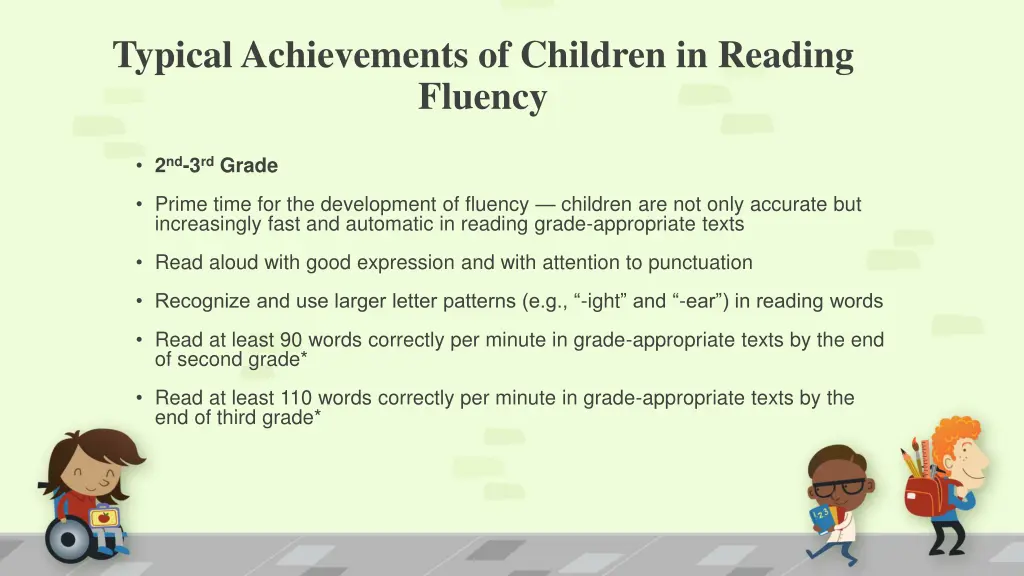 typical achievements of children in reading 1