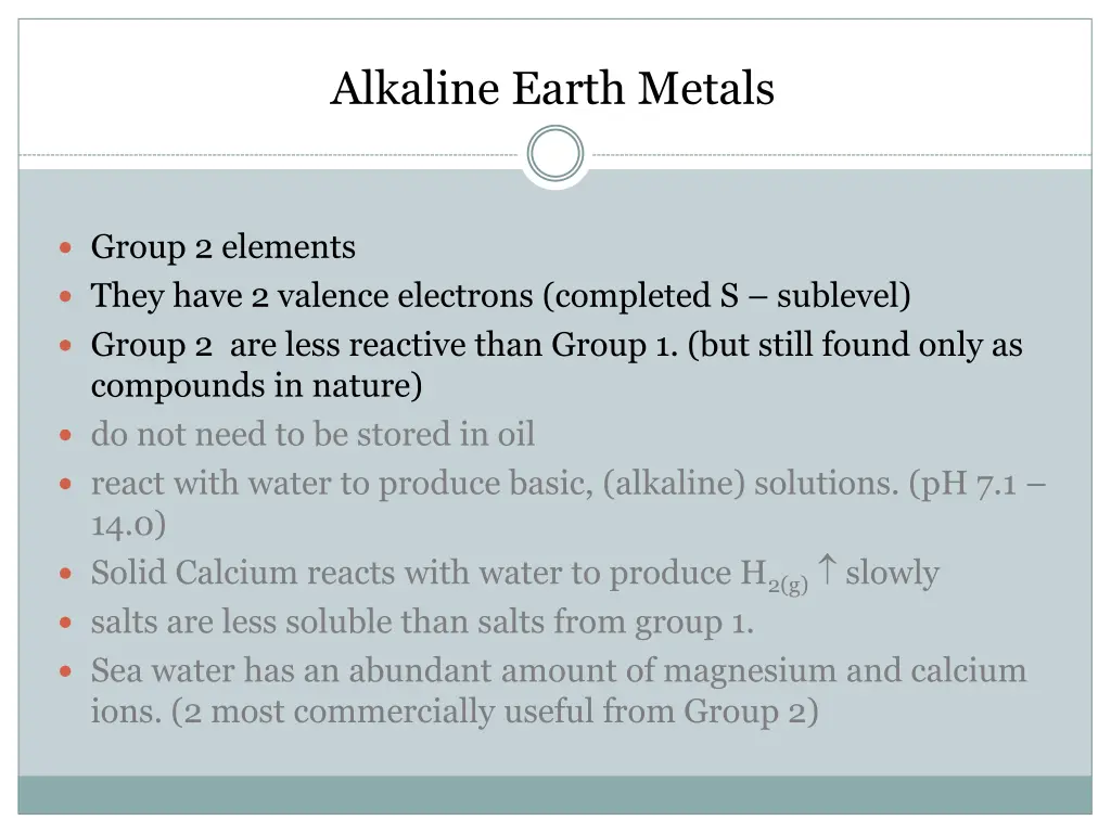 alkaline earth metals