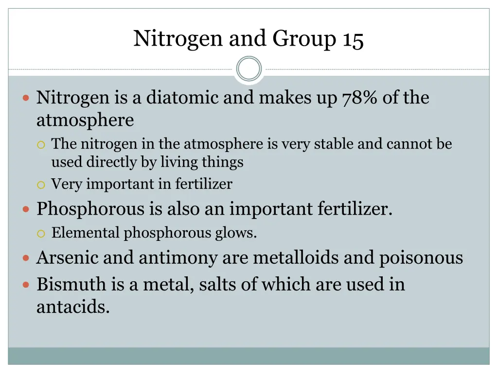 nitrogen and group 15