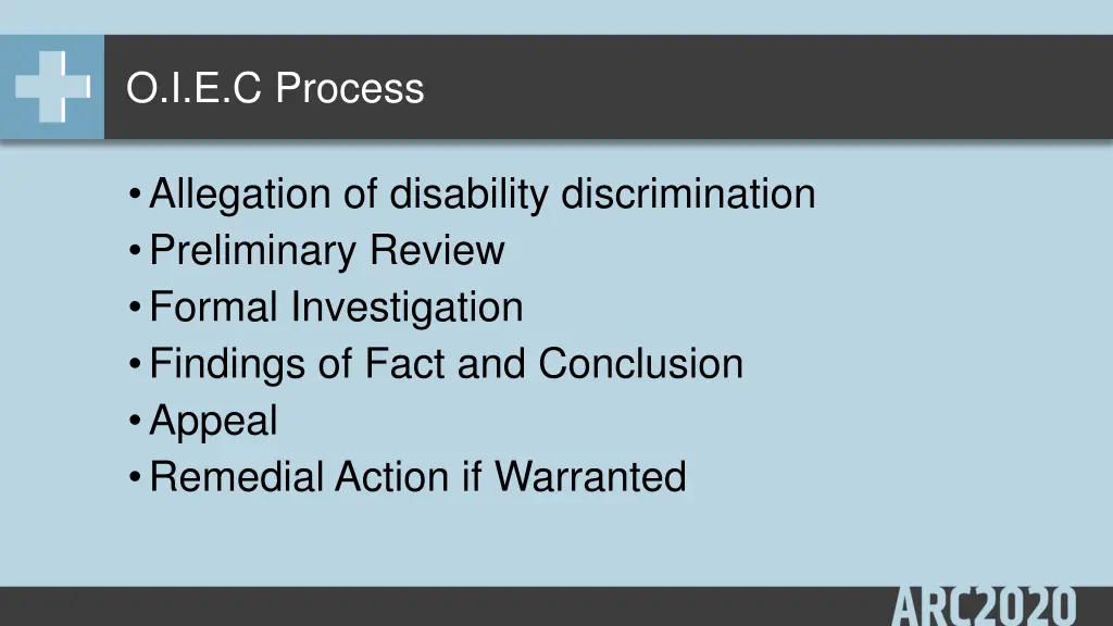 o i e c process