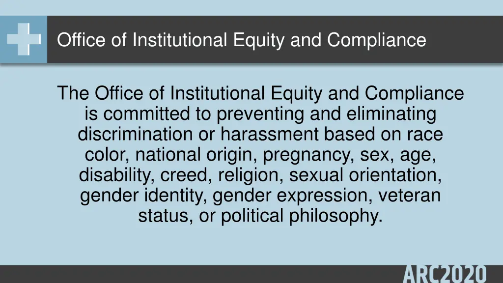 office of institutional equity and compliance