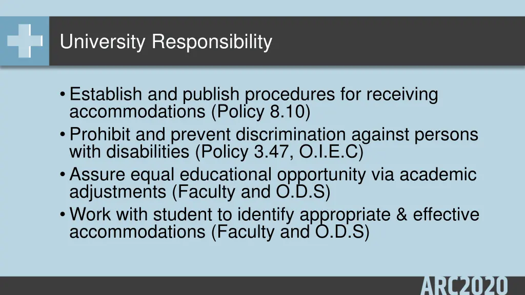 university responsibility