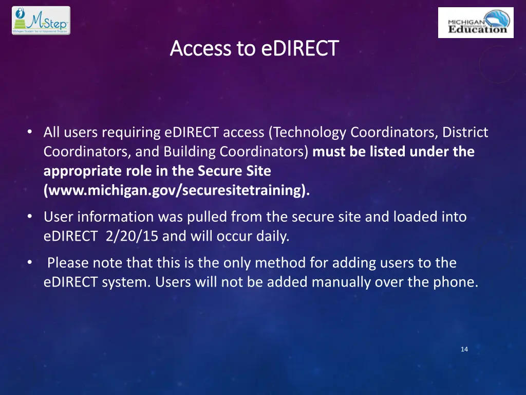 access to access to edirect