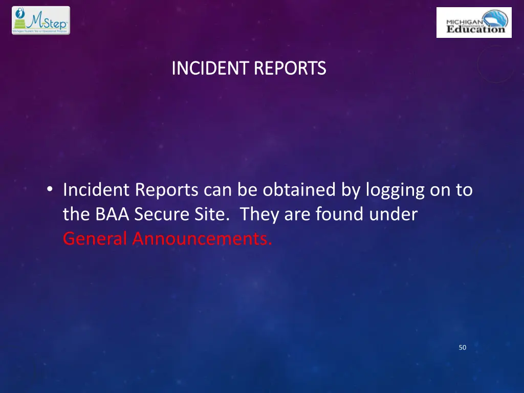 incident reports incident reports