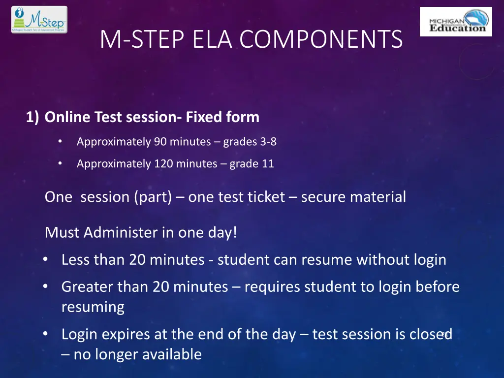 m step ela components