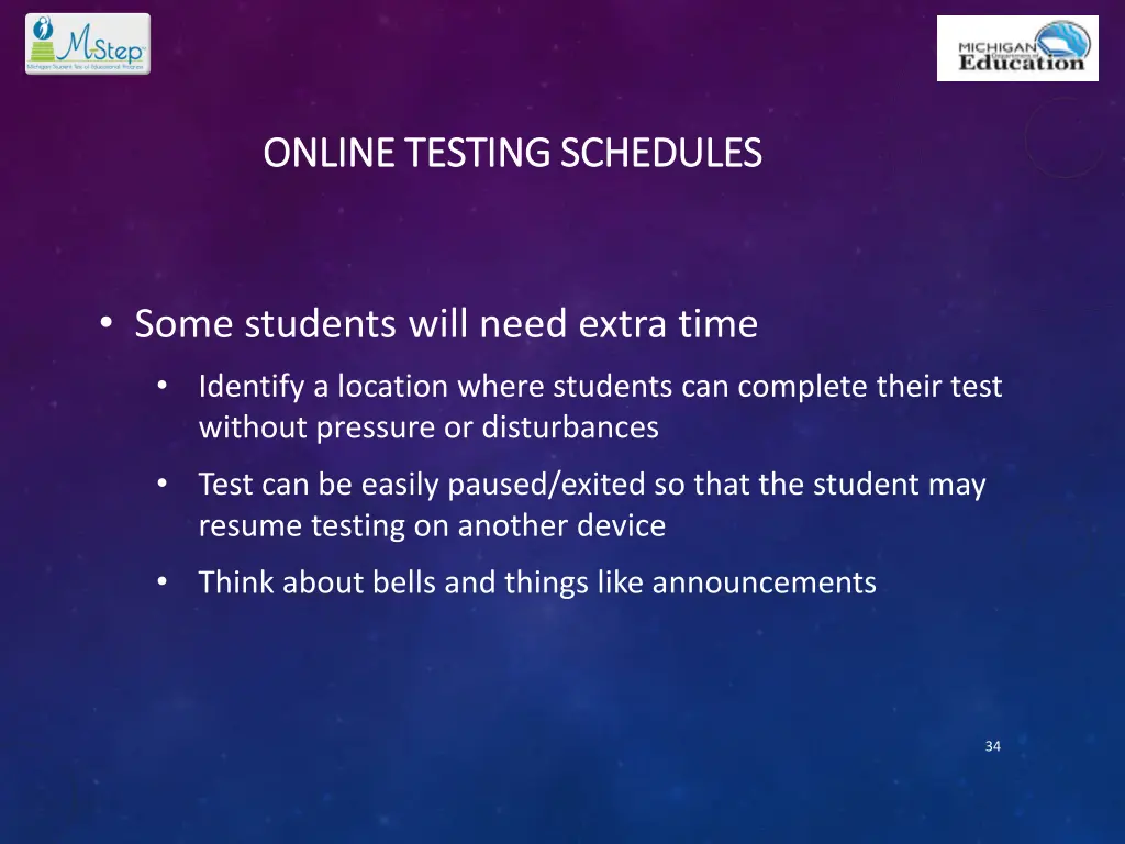 online testing schedules online testing schedules