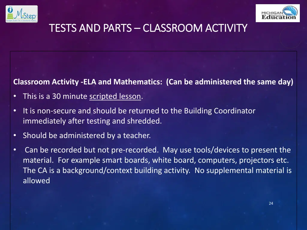 tests and parts tests and parts classroom