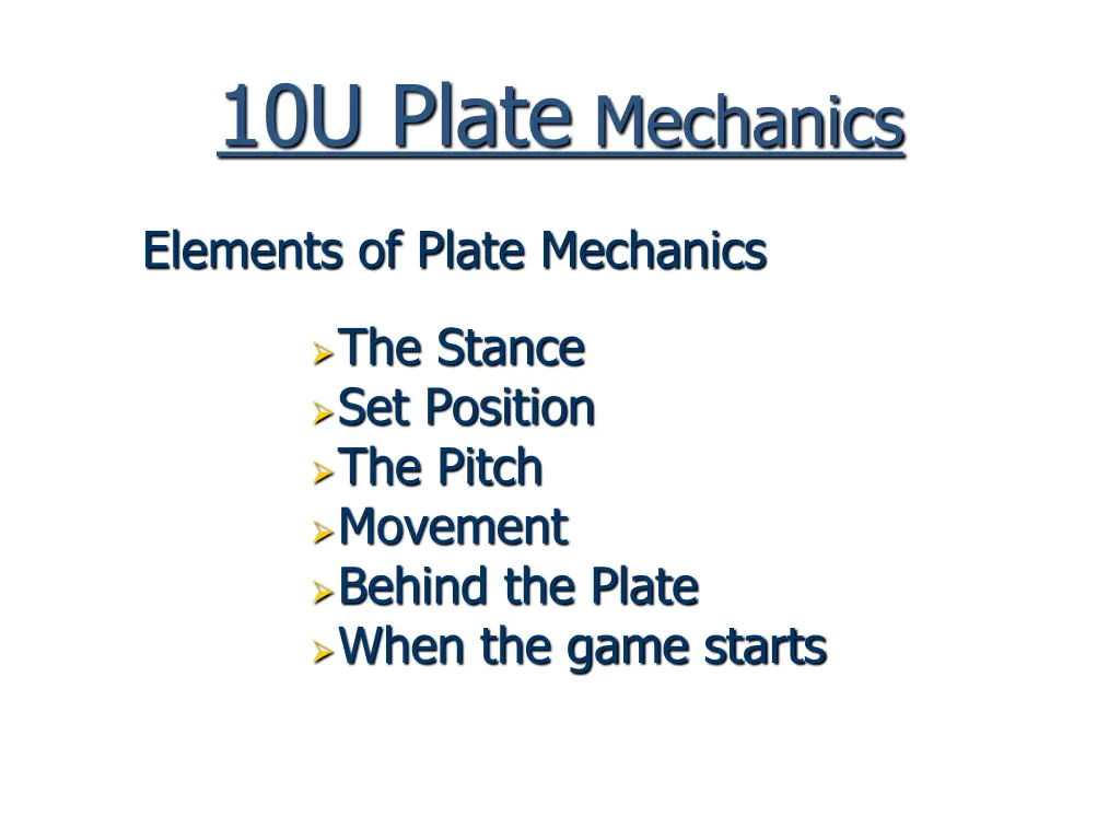 10u plate mechanics