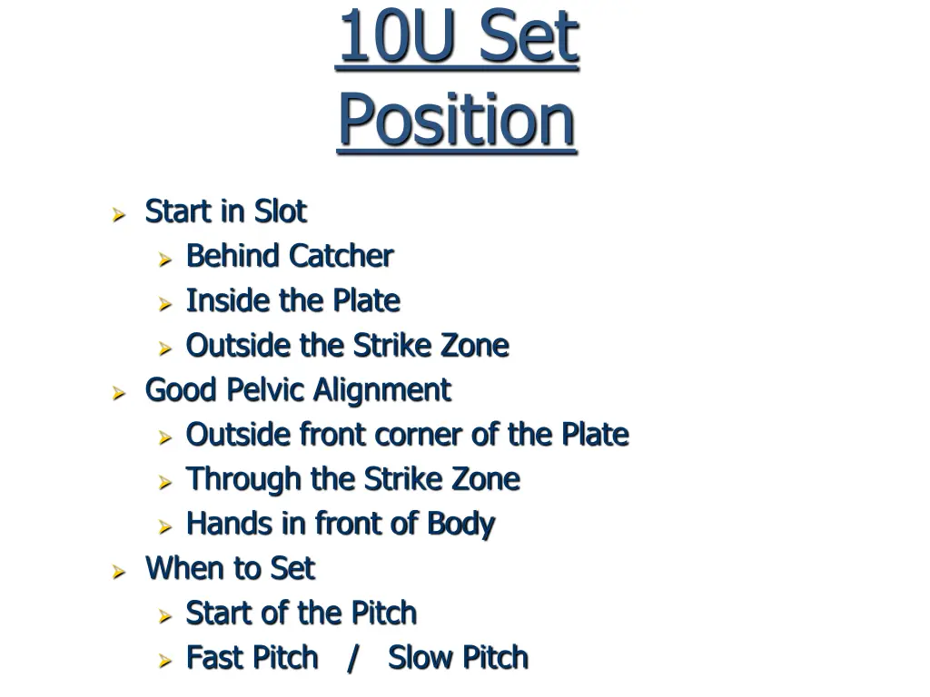 10u set position