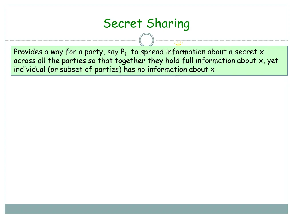 secret sharing