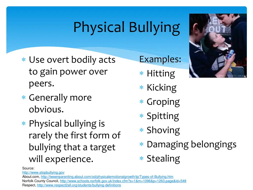 physical bullying