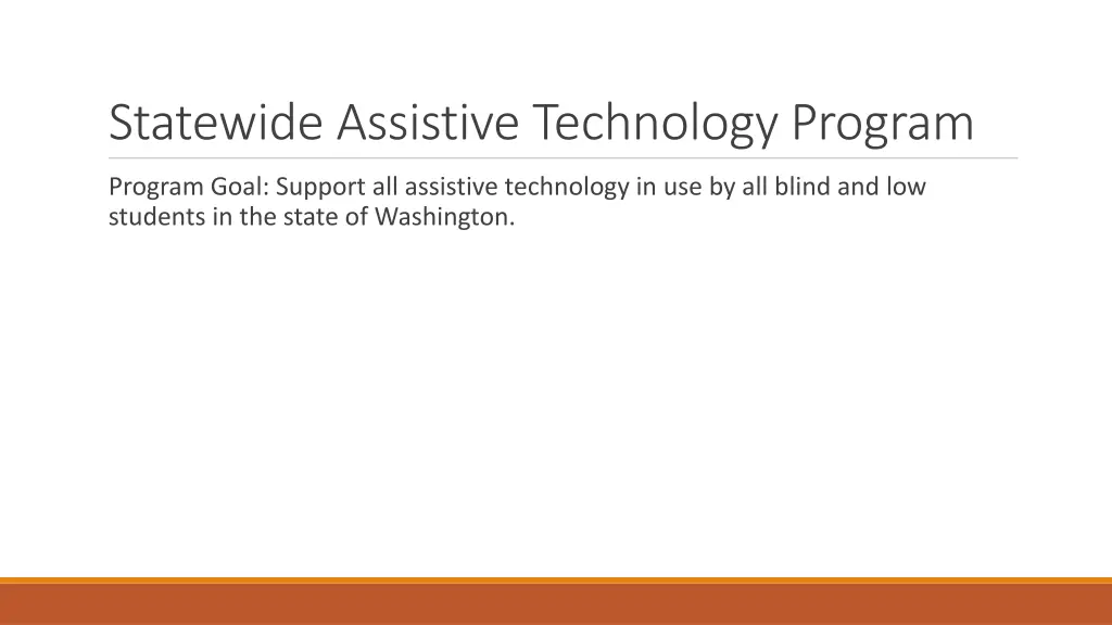 statewide assistive technology program