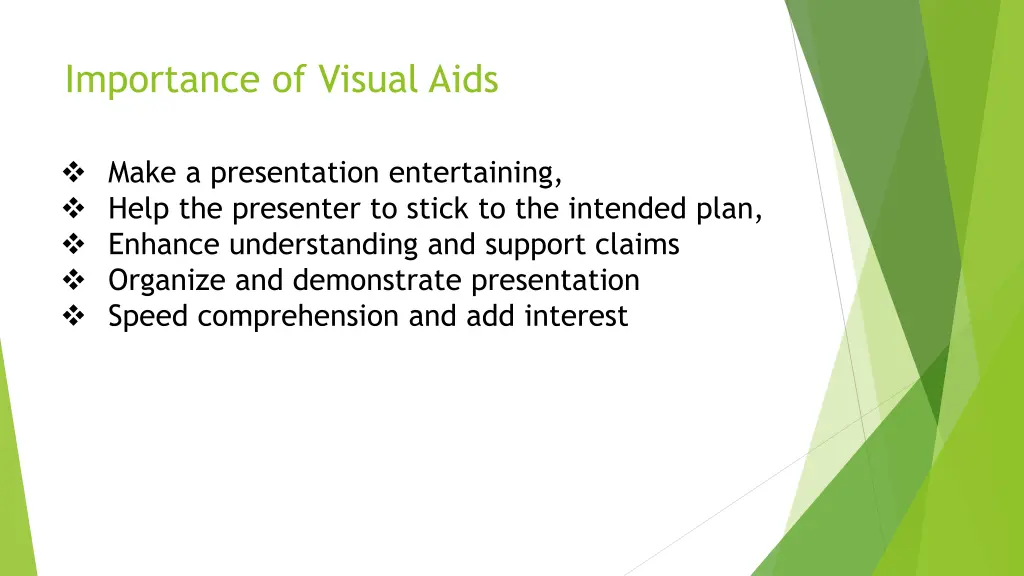 importance of visual aids