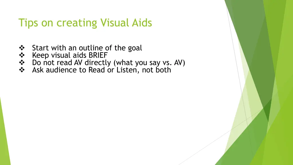 tips on creating visual aids