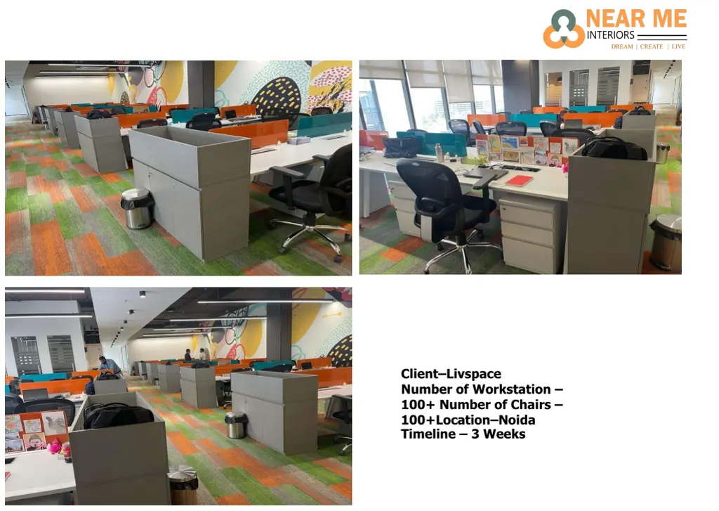 client livspace number of workstation 100 number