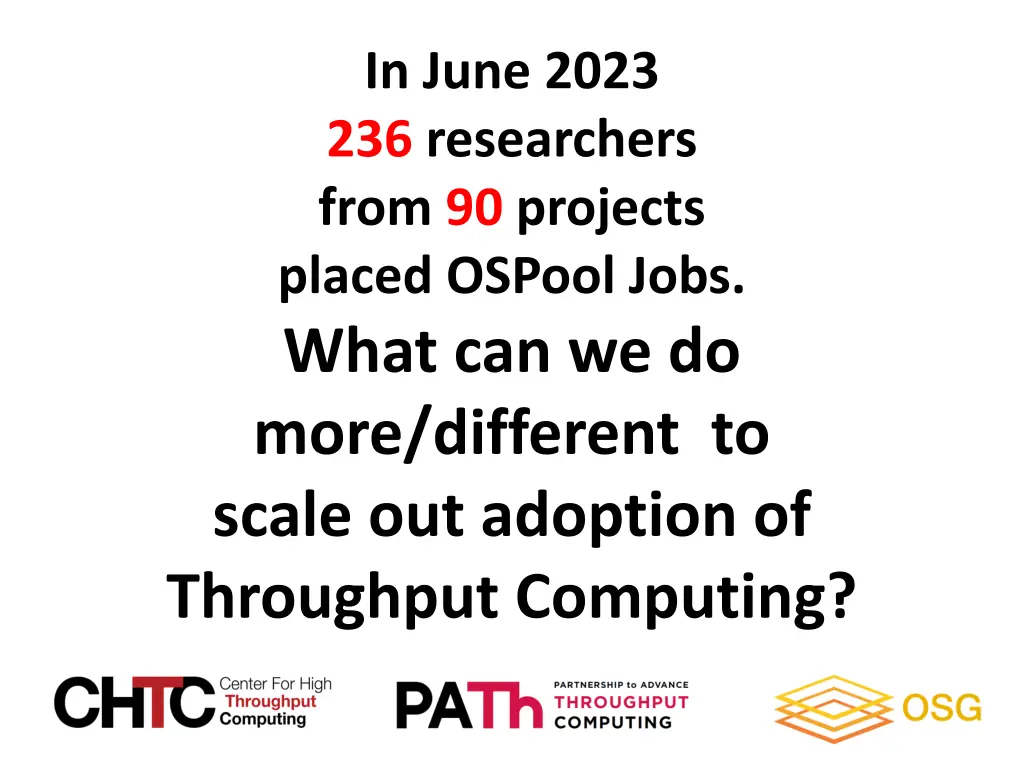 in june 2023 236 researchers from 90 projects