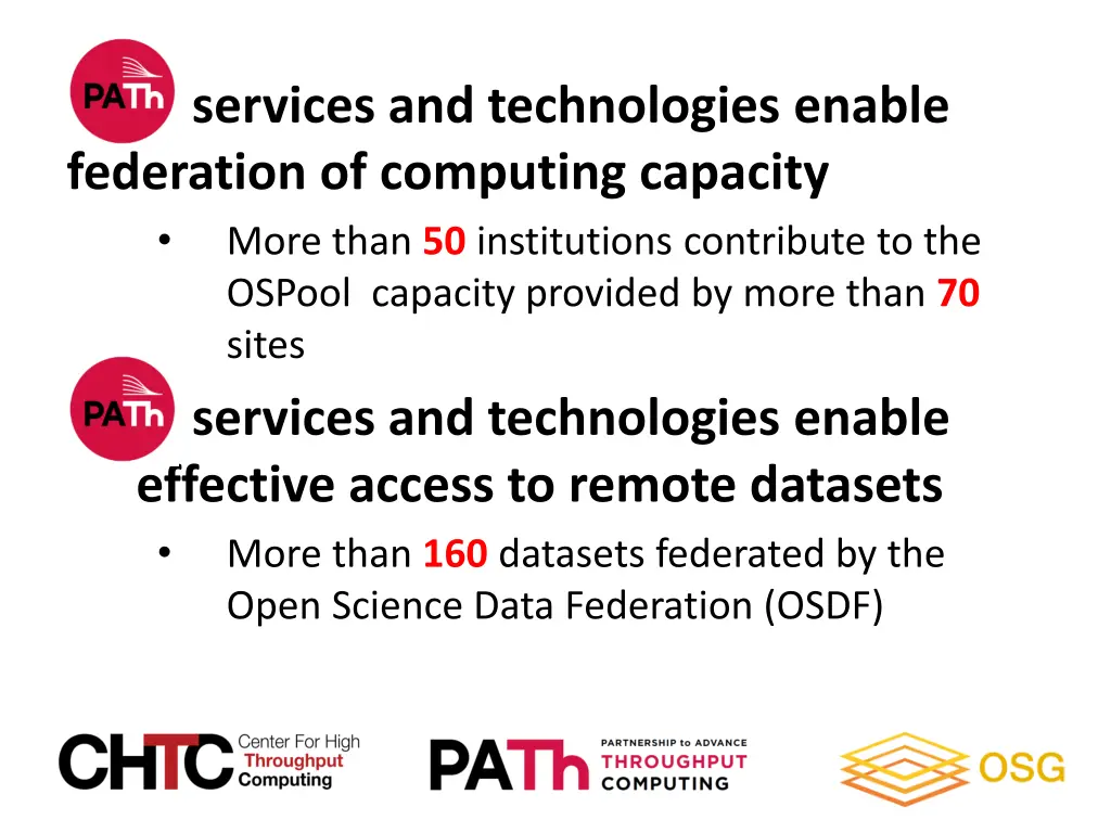 path services and technologies enable federation