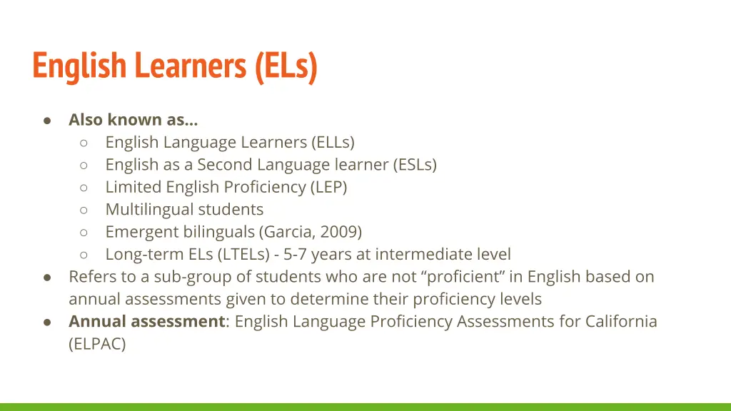 english learners els