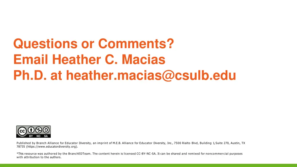 questions or comments email heather c macias