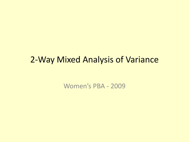 2 way mixed analysis of variance