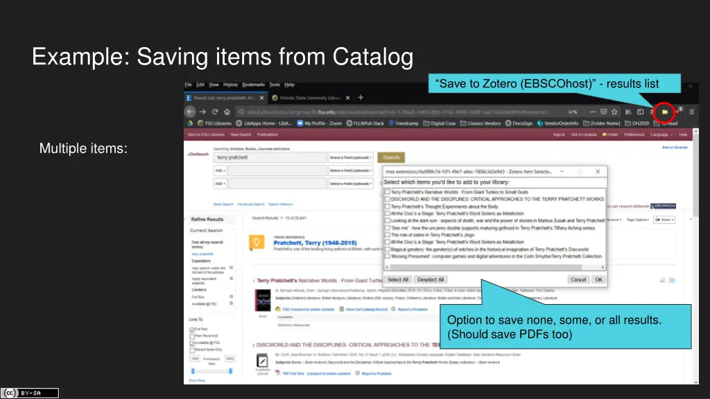 example saving items from catalog 1