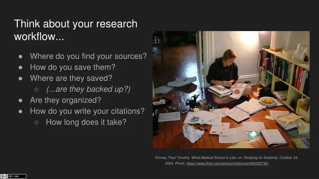 think about your research workflow