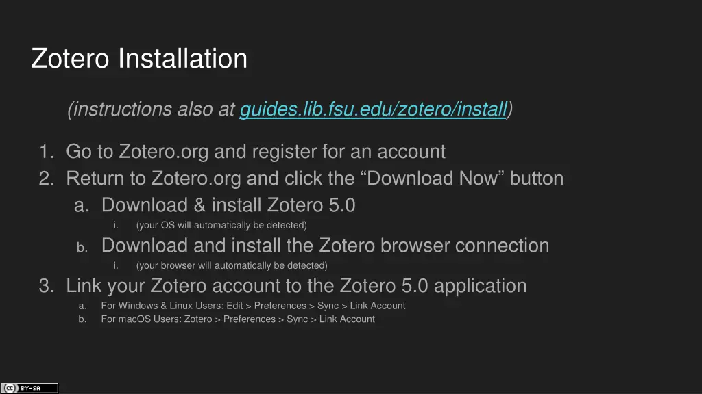 zotero installation