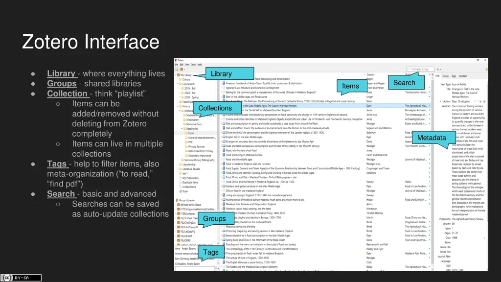 zotero interface