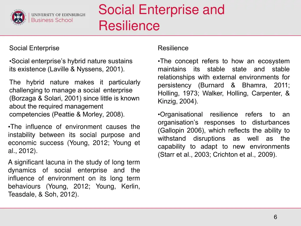 social enterprise and resilience