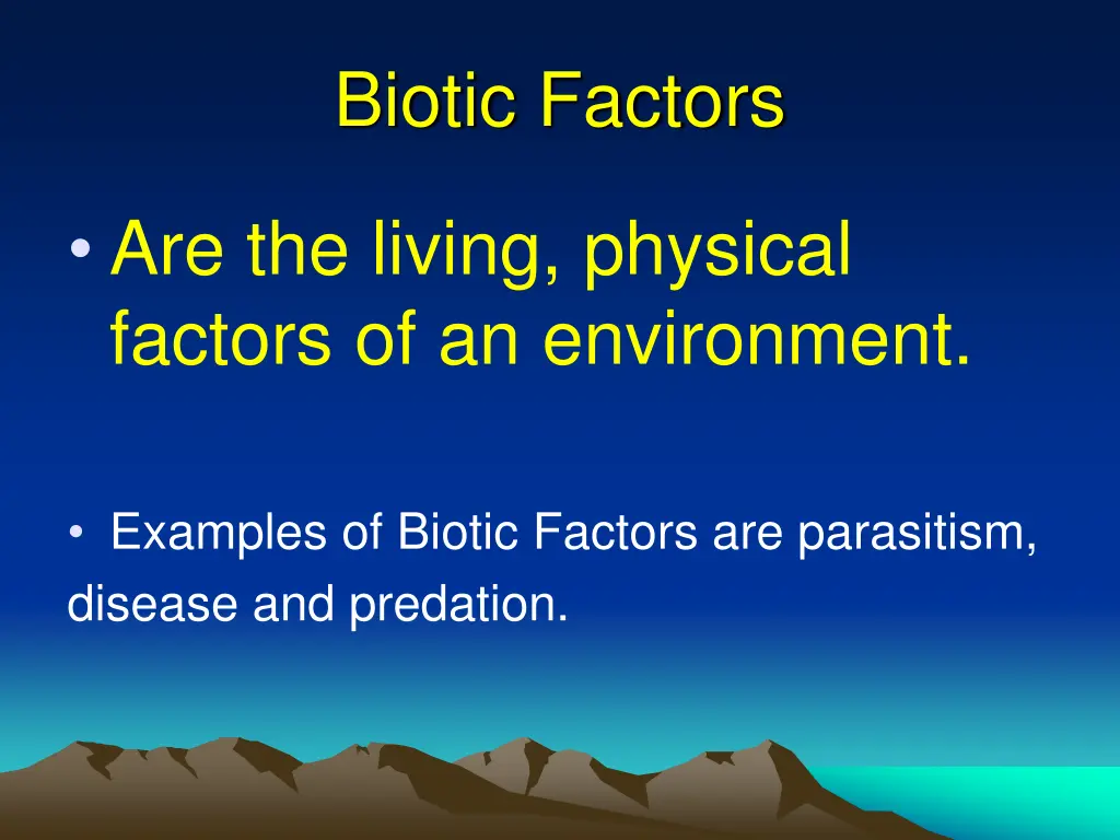 biotic factors