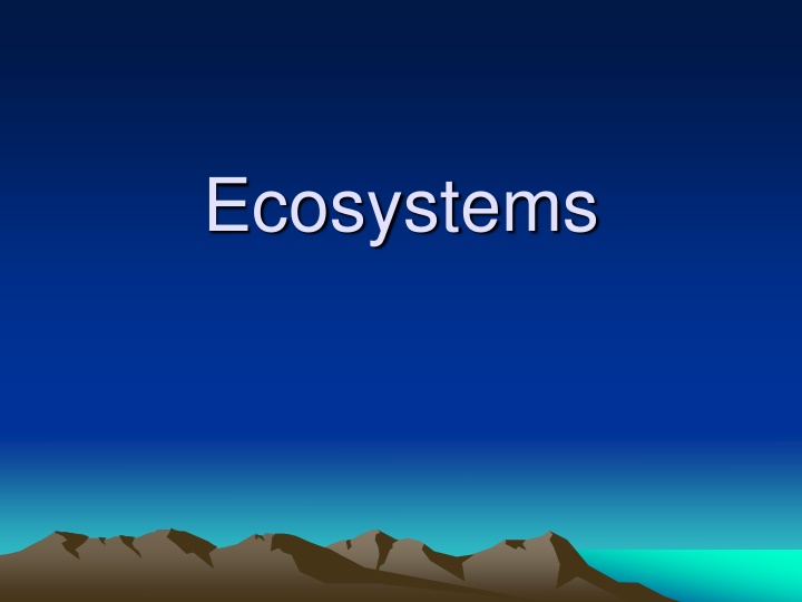 ecosystems