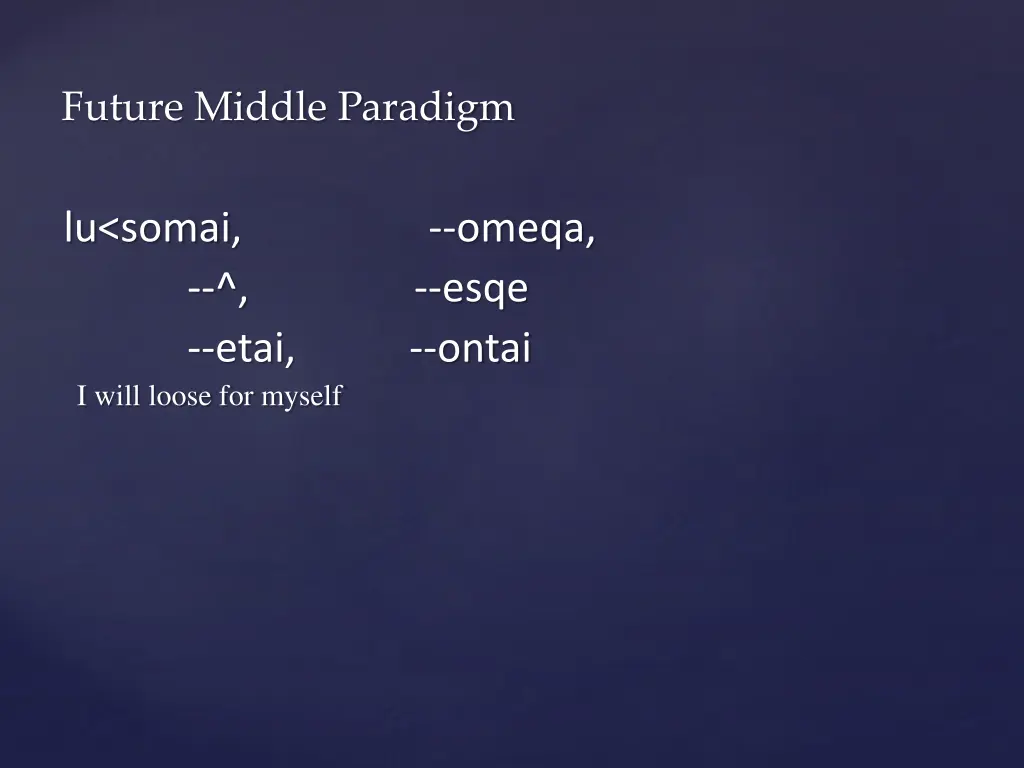 future middle paradigm