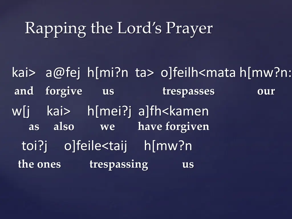 rapping the lord s prayer 2