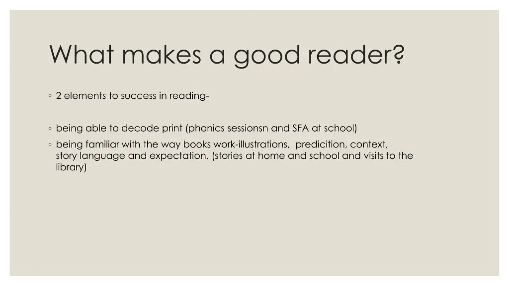 what makes a good reader