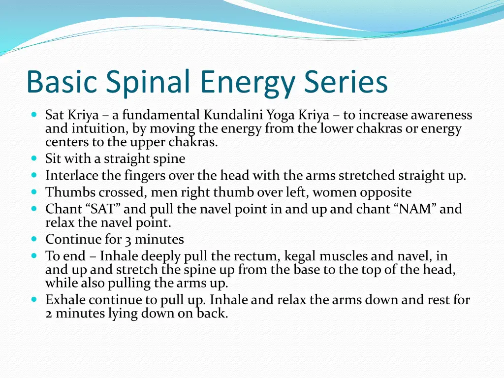 basic spinal energy series 3