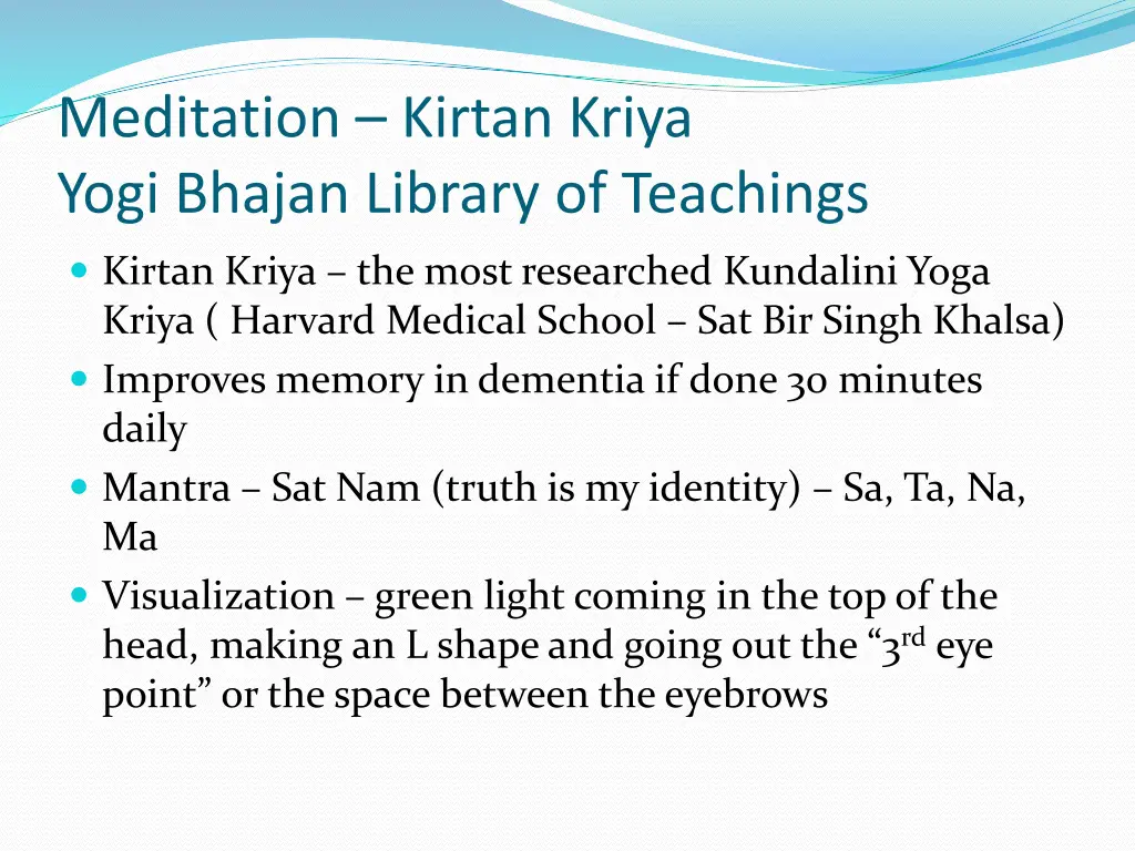 meditation kirtan kriya yogi bhajan library