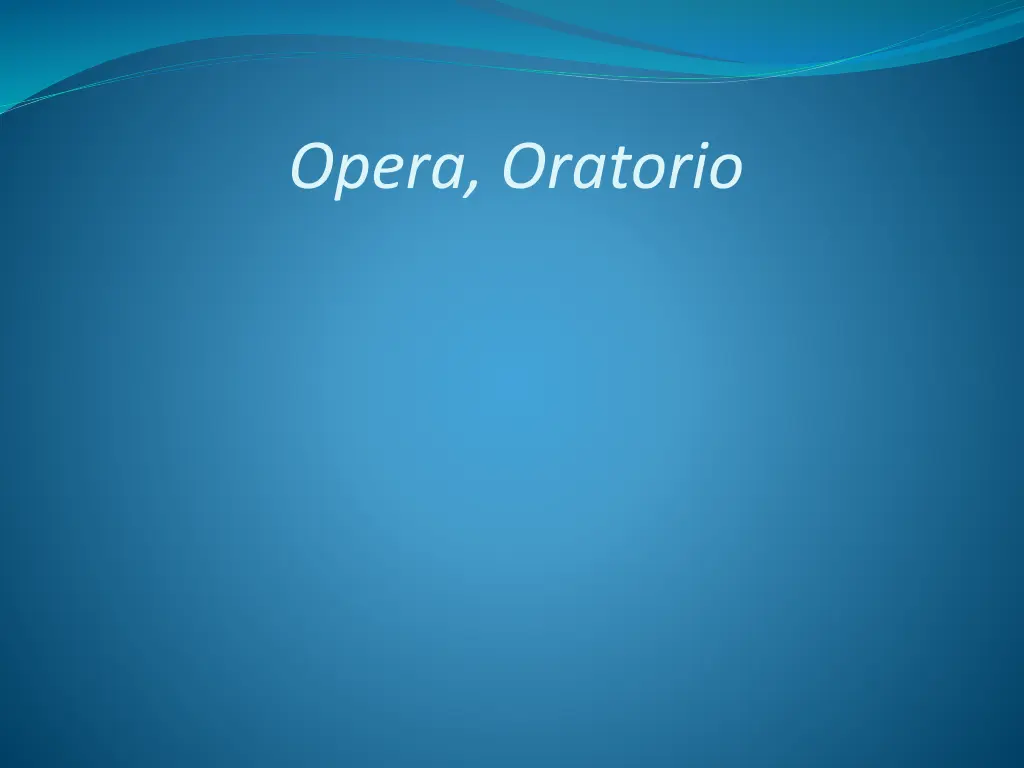 opera oratorio