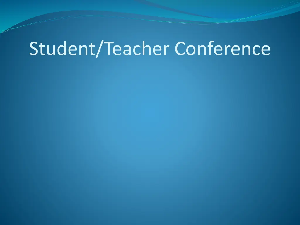 student teacher conference