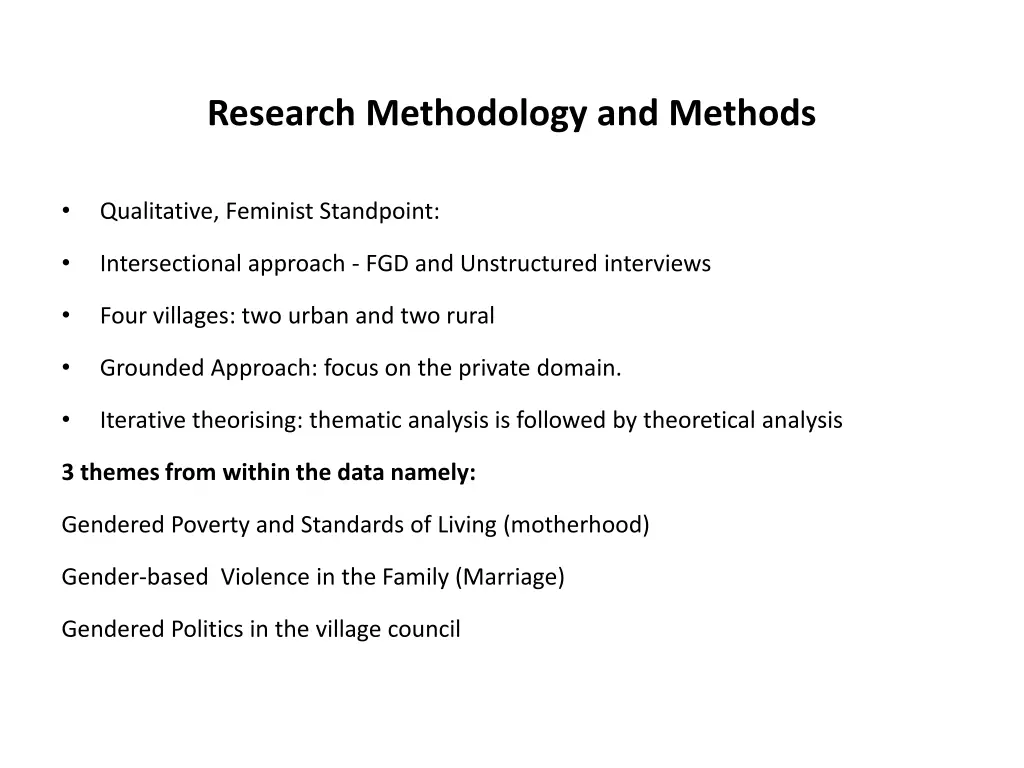 research methodology and methods