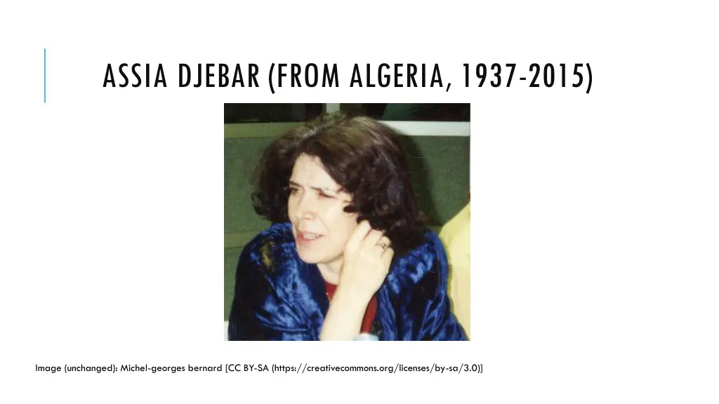 assia djebar from algeria 1937 2015