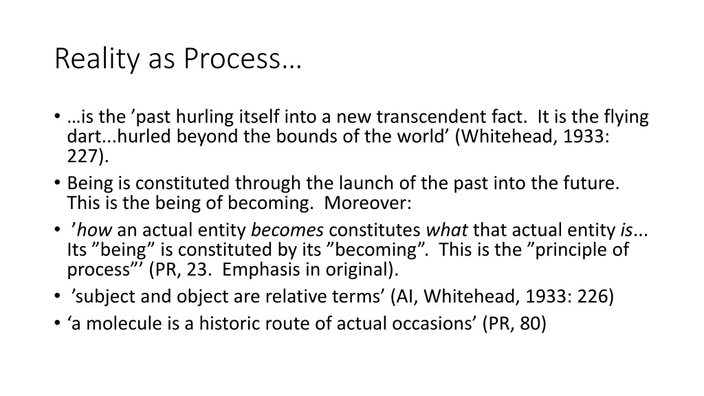 reality as process