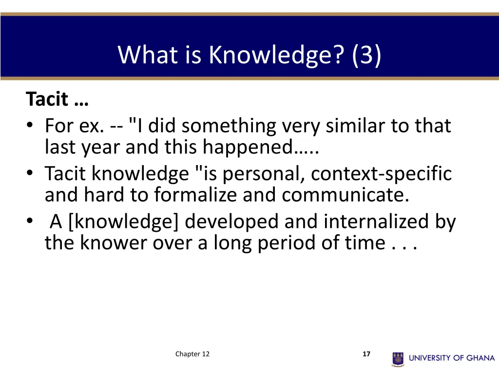 what is knowledge 3