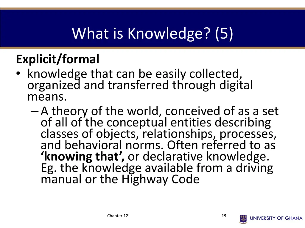 what is knowledge 5