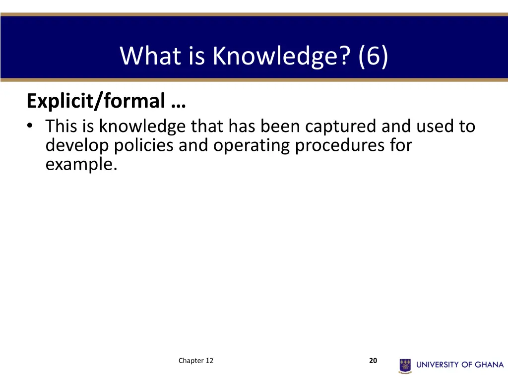 what is knowledge 6